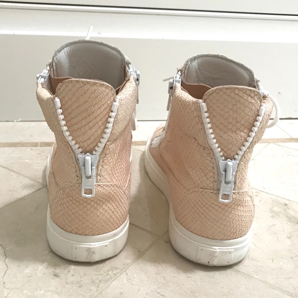 Giuseppe Zanotti Snake Embossed Leather High Top-7.5 - Picture 4 of 6